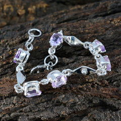 Violet Purple Links Bracelet Jewelry - Elegant Gemstone Design