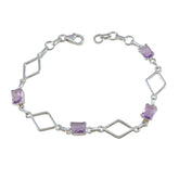 Lucia Purple Links Bracelet for Everyday Glam Amethyst Purple