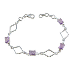Lucia Purple Links Bracelet for Everyday Glam Amethyst Purple