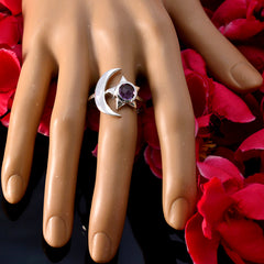Ella Purple Moon and Star Ring with Amethyst Gemstone
