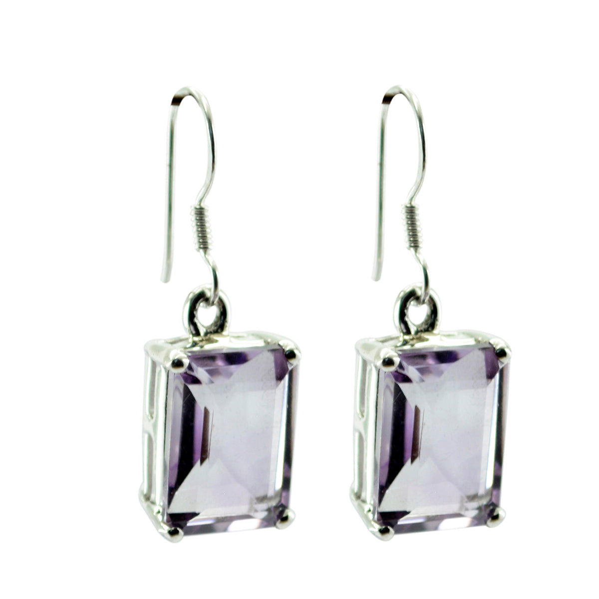 Freya Purple Solitaire Dangle Earrings for Stylish Looks Amethyst Purple Dangle
