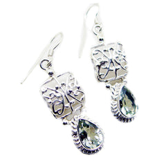 Victoria Purple Solitaire Dangle Earrings - Chic Design