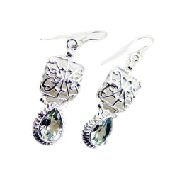 Victoria Purple Solitaire Dangle Earrings - Chic Design