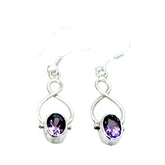 Harper Purple Solitaire Dangle Earrings for Everyday Glam Amethyst Purple Dangle