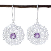 Lucy Purple Solitaire Dangle Earrings for Every Occasion Amethyst Purple Dangle