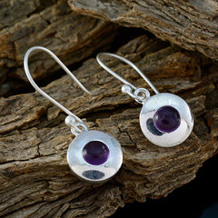 Antonia Purple Solitaire Dangle Earrings for Glam Looks
