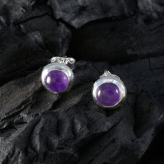 Clara Purple Solitaire Earrings - Stylish & Chic Design