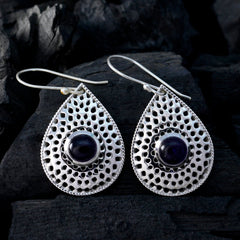 Bianca Purple Solitaire Earrings - Elegant Silver Design
