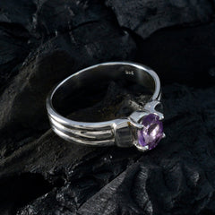 Zoe Purple Solitaire Ring - Elegant Gemstone Jewelry