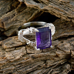 Carolina Rope-Wire Purple Solitaire Ring
