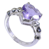 Marie Promise Purple Solitaire Ring Amethyst Purple