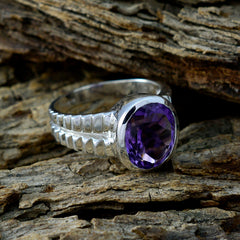Lily Purple Solitaire Ring for Everyday Glam