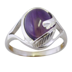 Agnes Cultural Purple Solitaire Ring Amethyst Purple