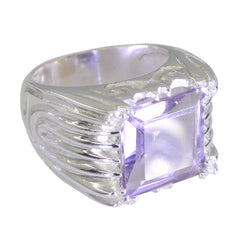 Zoe Purple Solitaire Ring with Elegant Design