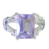 Carolina Rope-Wire Purple Solitaire Ring Amethyst Purple