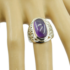 Angel Purple Solitaire Ring with Elegant Design
