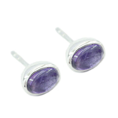 Cecilia Purple Solitaire Stud Earrings for Everyday Glam