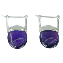 Nora Purple Solitaire Stud Earrings for Everyday Glam