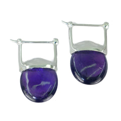 Nora Purple Solitaire Stud Earrings for Everyday Glam