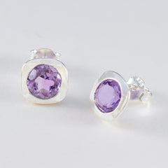 Elena Purple Solitaire Stud Earrings for Every Occasion
