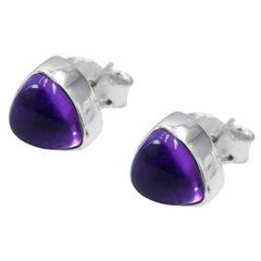 Camila Purple Solitaire Stud Earrings for Everyday Glam