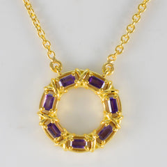 Yasmine Purple Statement Pendant Necklace - Glam & Chic