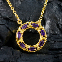 Yasmine Purple Statement Pendant Necklace - Glam & Chic