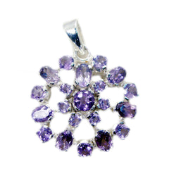 Julieta Purple Statement Pendant for Glamorous Looks Amethyst Purple Purple