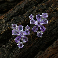 Freya Purple Stud Earrings for Everyday Glam