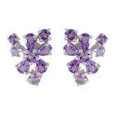 Freya Purple Stud Earrings for Everyday Glam Amethyst Purple Stud