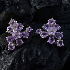 Freya Purple Stud Earrings for Everyday Glam