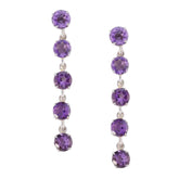 Alina Purple Stud Earrings India - Elegant & Stylish Amethyst Purple Stud