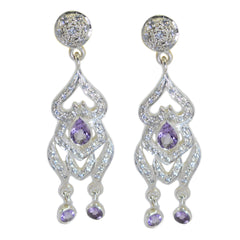 Putri Purple Stud Earrings India | Elegant Fashion Jewelry