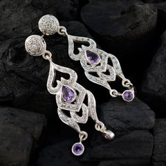 Putri Purple Stud Earrings India | Elegant Fashion Jewelry