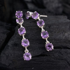 Alina Purple Stud Earrings India - Elegant & Stylish