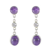 Ling Purple Stud Earrings Online - Chic Gemstone Style Amethyst Purple stud