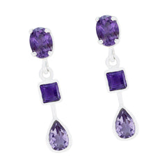 Leah Purple Stud Earrings for Stylish Everyday Wear