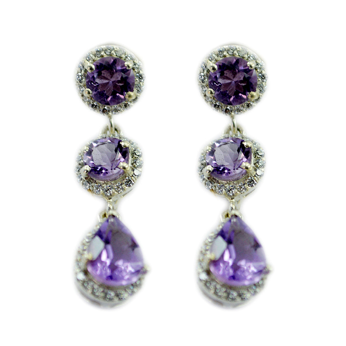 Antonia Purple Stud Earrings for Everyday Glam Amethyst Purple Stud
