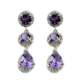 Antonia Purple Stud Earrings for Everyday Glam Amethyst Purple Stud