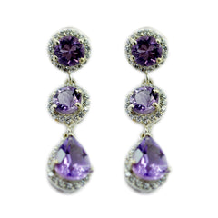 Antonia Purple Stud Earrings for Everyday Glam Amethyst Purple Stud
