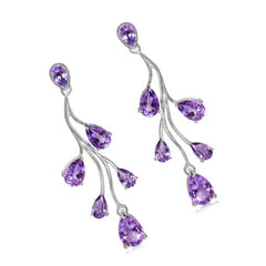 Bruna Purple Stud Earrings for Everyday Glam