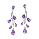 Bruna Purple Stud Earrings for Everyday Glam Amethyst Purple Stud
