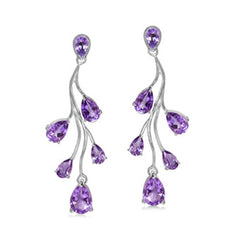 Bruna Purple Stud Earrings for Everyday Glam Amethyst Purple Stud