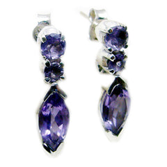 Lorena Purple Stud Earrings for Everyday Glam