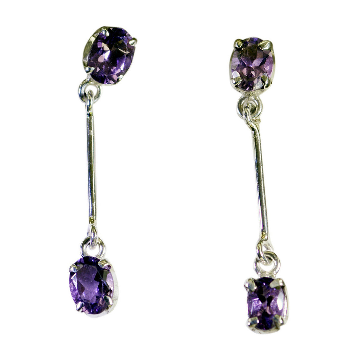 Noelia Purple Stud Earrings - Elegant Gemstone Jewelry Amethyst Purple Stud