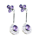 Andrea Purple Stud Earrings for Everyday Glam Amethyst Purple Stud