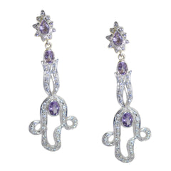 Angel Purple Stud Earrings for Stylish Everyday Wear