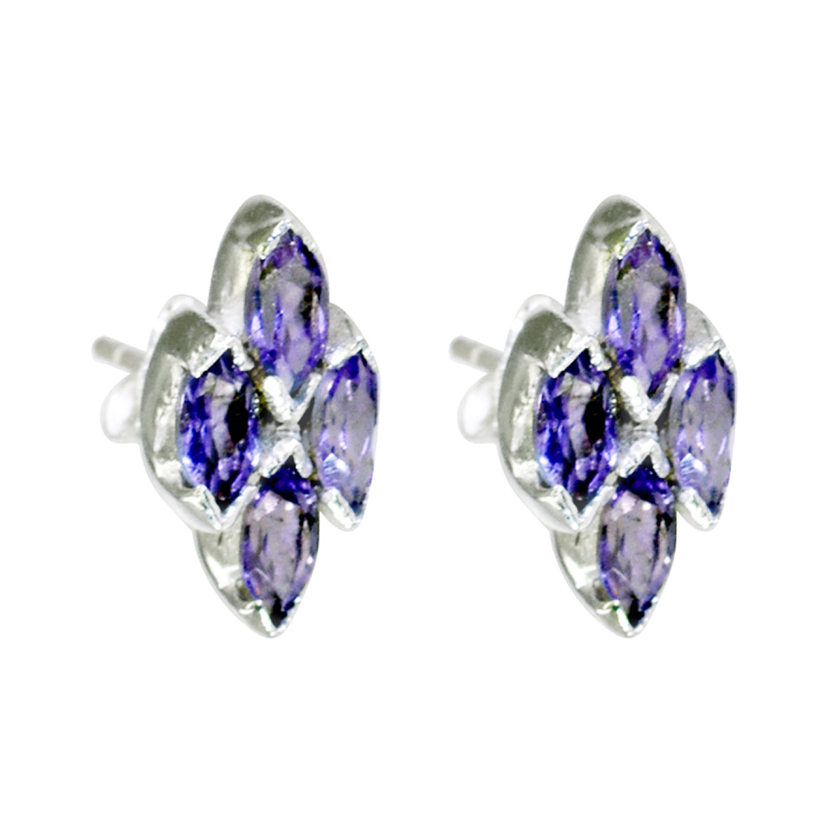 Naomi Purple Stud Earrings for Everyday Glam Amethyst Purple Stud