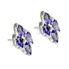 Naomi Purple Stud Earrings for Everyday Glam