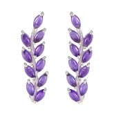Marie Purple Stud Earrings for Everyday Glam Amethyst Purple Stud